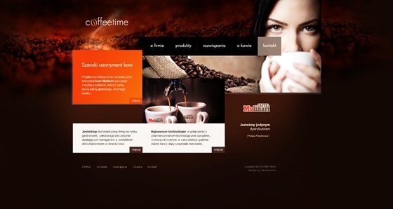 projekty stron www: projekt strony coffeetime  // webdesign coffeetime