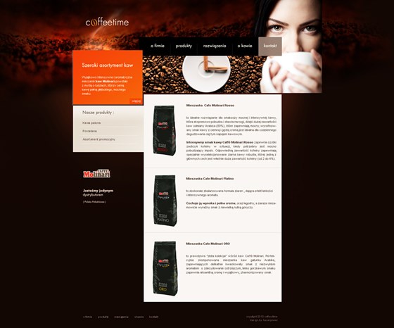 projekty stron www: projekt strony coffeetime  // webdesign coffeetime